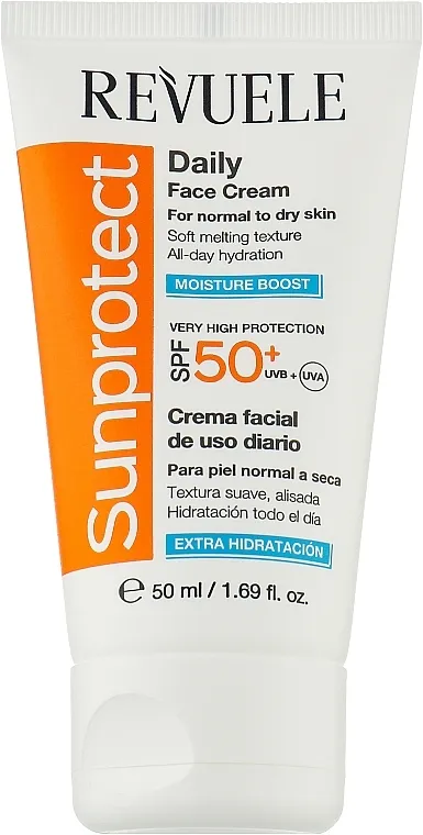Revuele Sunprotect Moisture Boost Daily Face Cream For Normal To Dry Skin SPF 50+ Hidratantna krema za sunčanje za lice