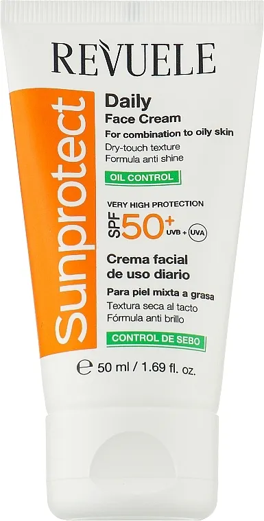 Revuele Sunprotect Oil Control Daily Face Cream For Combination To Oily Skin SPF 50+ Krem za lice sa zaštitom od sunca Kontrola masnoće