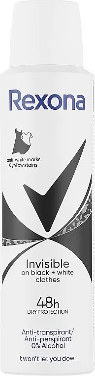 Rexona Motion Sense Invisible Deodorant Spray Dezodorans u spreju "Nevidljivo na crno-bijelom"