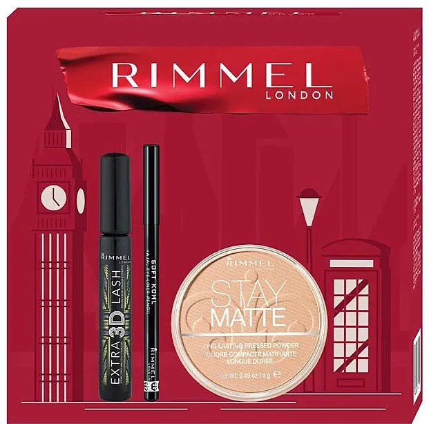 Rimmel (powder/14g + mascara/8ml + eye/pen/1.2g) Set