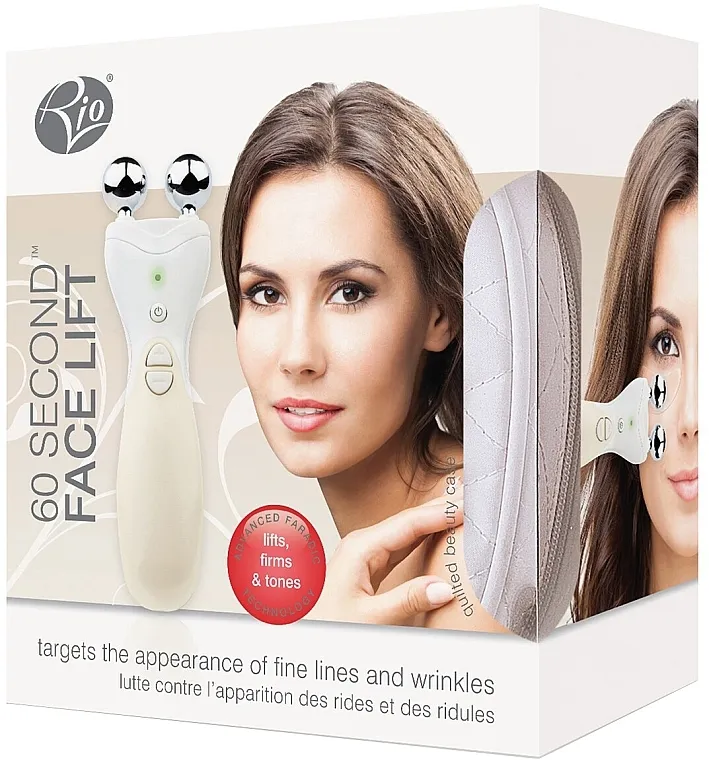 Rio-Beauty 60 Second Face Lift (massager/1pcs + patch/5pack + f/gel/85ml + pouch/1pcs) Set za zatezanje lica
