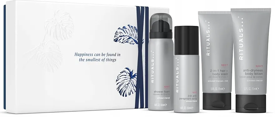 Rituals Homme Collection Small Gift Set 2025 (shower foam/50ml + b/lot/70ml + anti-perspirant/50ml + show/gel/70ml)