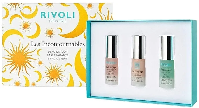 Rivoli Geneve Les Incontournables (day/mist/15ml + base/15ml + night/mist/15ml) Set