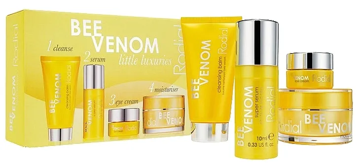 Rodial Bee Venom Little Luxuries Kit 2025 (cl/balm/20ml + ser/10ml + eye/cr/5ml + f/cr/15ml) Set