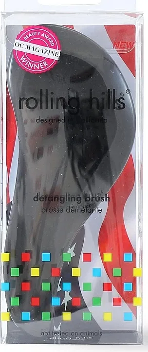 Rolling Hills Detangling Brush Travel Size Sky Black Četka za kosu, crna