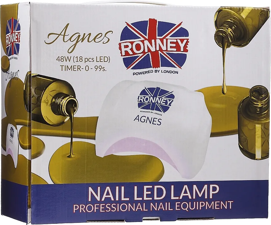 Ronney Profesional Agnes Pro LED 48W (GY-LED-032) LED lampa za nokte, crna