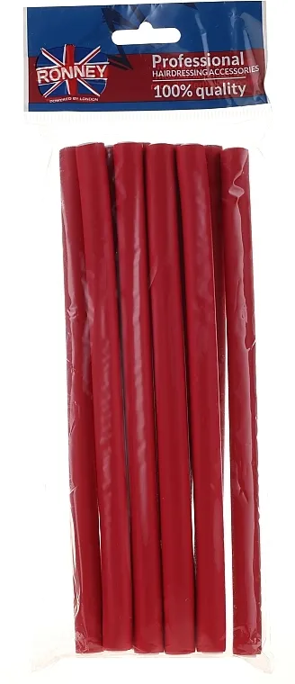 Ronney Professional Flex Rollers Uvijači za kosu fleksibilni 12/210 mm, crveni
