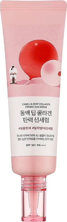 Round Lab Camellia Deep Collagen Firming Sun Serum SPF50 Serum za sunčanje sa ekstraktom kamelije i kolagenom