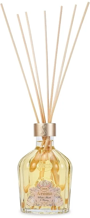 Sabon Home Aroma Reed Diffuser White Musk &amp; Peony Difuzor mirisa sa trščanim štapićima 'Beli mošus i božur'
