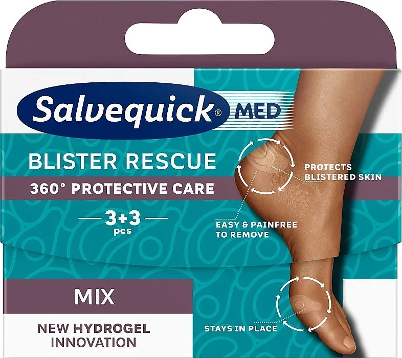 Salvequick Med Blister Rescue Mix Flaster za stopala