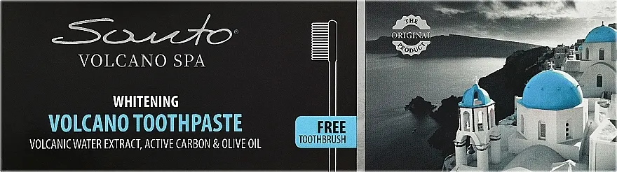 Santo Volcano Spa Whitening Toothpaste with Active Carbon Pasta za izbjeljivanje zuba s aktivnim ugljenom