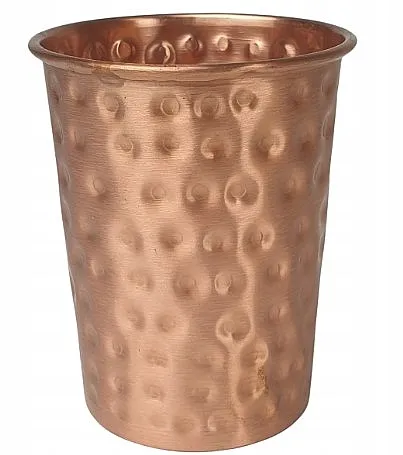 Sattva Ayurveda Bakrena čaša sa reljefom, hammer, 350 ml