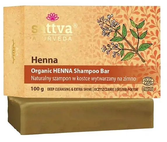 Sattva Ayurveda Henna Shampoo Bar Šampon u čvrstom obliku sa kanom