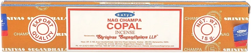 Satya Copal Incense Mirisni štapići 'Kopal'