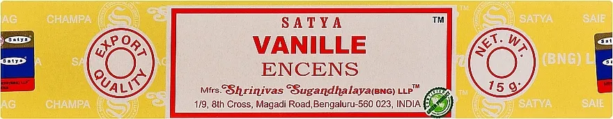 Satya Vanilla Incense Mirisni štapići Vanila