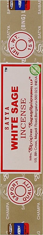 Satya White Sage Incense Sticks Mirišljavi štapići Bela žalfija