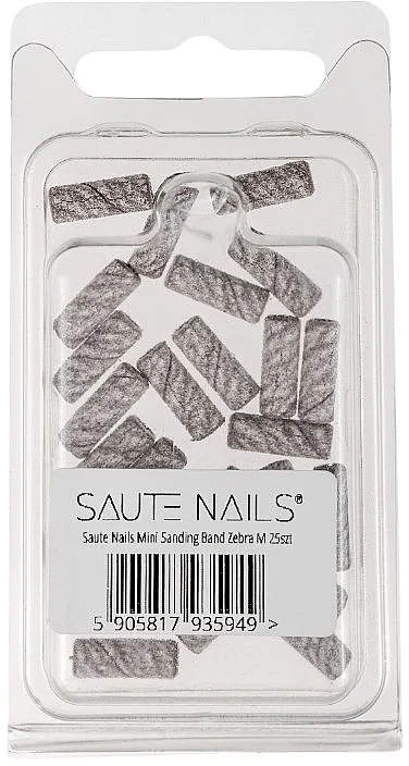Saute Nails Zebra Mini Sanding Bands Brušenje diskovi za glodalice, mini, M, 25 kom.