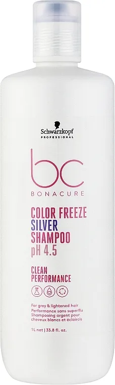 Schwarzkopf Professional Bonacure Color Freeze Silver Shampoo pH 4.5 Šampon za sijedu i izbijeljenu kosu