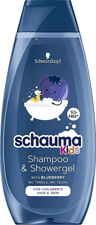 Schwarzkopf Schauma Kids Shampoo &amp; Shower Gel With Blueberry Šampon i gel za tuširanje za decu