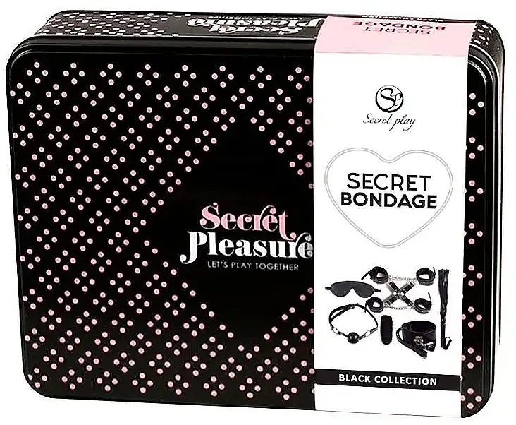 Secret Play Secret Pleasure Black Collection Bondage Kit Set BDSM, 8 predmeta