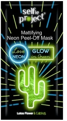 Selfie Project Mattifying Neon Peel-Off Mask Glow In Green Maska za lice