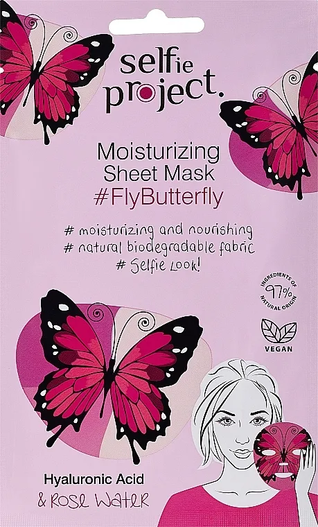 Selfie Project Moisturizing Sheet Mask #Fly Butterfly Tkanina maska za lice
