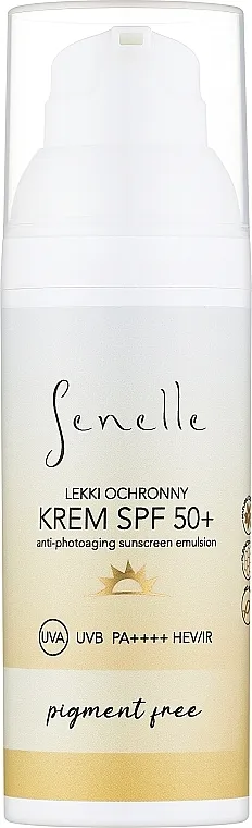 Senelle Light Protective Face Cream Pigment Free SPF 50+ Lagana zaštitna krema za lice bez pigmenta