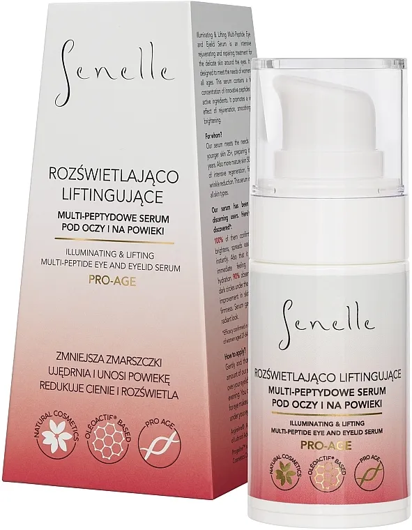Senelle Pro-Age Illuminating &amp; Lifting Multi-Peptide Eye And Eyelid Serum Serum za posvetljivanje i zatezanje za oči i kapke