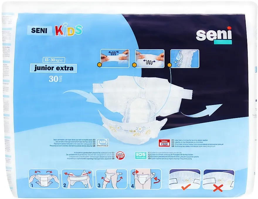 Seni Pelene za decu "Kids Junior Extra", 15-30 kg