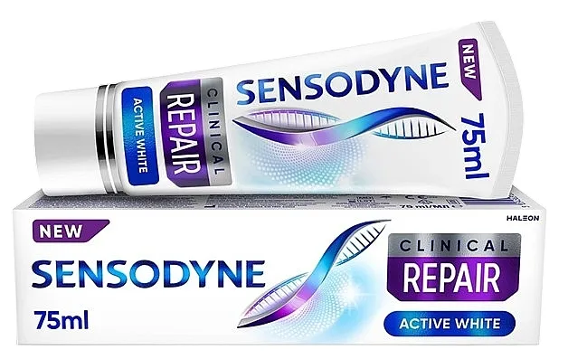 Sensodyne Clinical Repair Active White Toothpaste Pasta za izbeljivanje protiv preosetljivosti zuba