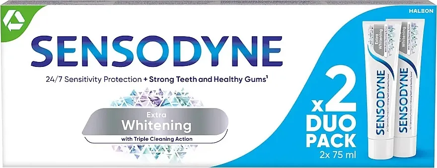 Sensodyne Extra Whitening Duo Pack (toothpaste/2x75ml) Set