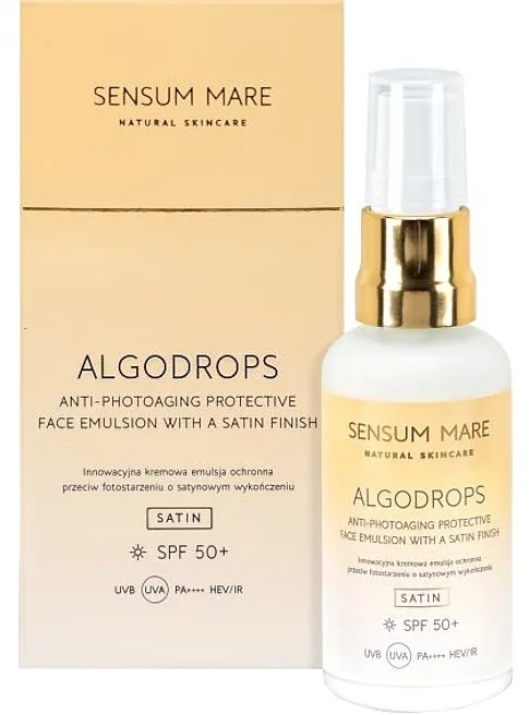 Sensum Mare Algodrops Anti-Photoaging Protective Face Emulsion With A Satin Finish SPF 50+ Zaštitna emulzija za lice, Anti-Photoaging