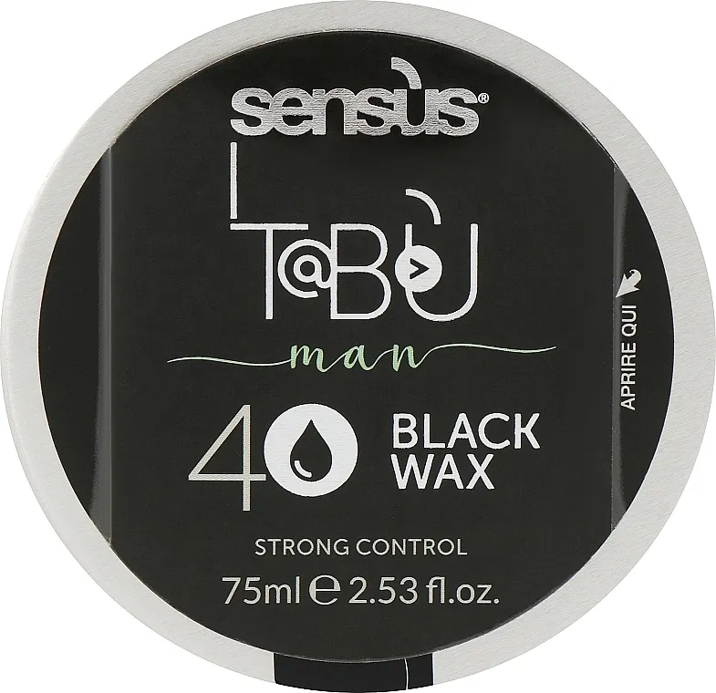 Sensus Tabu Man Black Wax 40 Crni vosak za kosu