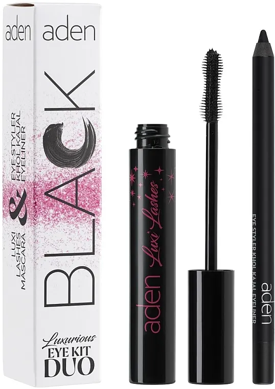 Set Aden Cosmetics Luxurious Eye Kit Duo (mascara/10ml + eyeliner/1.2g)