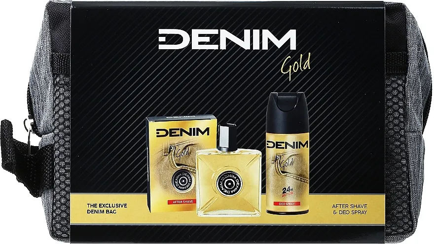 Set (ash/lot/100ml + deo/150ml + bag) Denim Gold