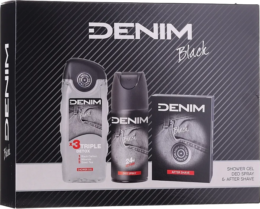 Set (ash/lot/100ml + deo/150ml + sh/gel/250ml) Denim Black