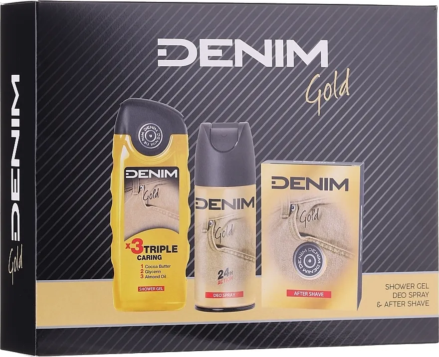 Set (ash/lot/100ml + deo/150ml + sh/gel/250ml) Denim Gold