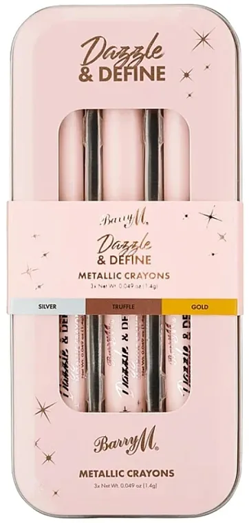 Set Barry M Dazzle &amp; Define Metallic Crayons (eyeshadow/3x1.4g)