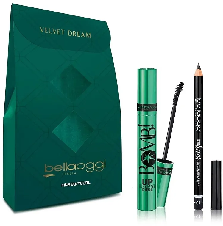 Set Bellaoggi Istant Curl Mini Kit (mascara/9.5ml + eye/pencil/1.1g)