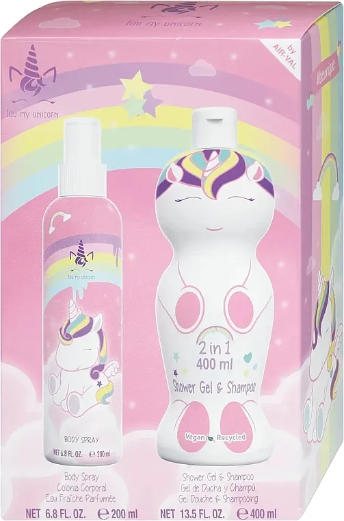 Set (b/spr/200ml + šampon/gel/400ml) Air-Val International Eau My Unicorn