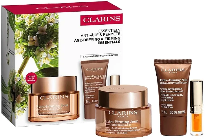 Set Clarins Age Defying &amp; Firming Essentials (cr/50ml + cr/15ml + l/oil/1.4ml)