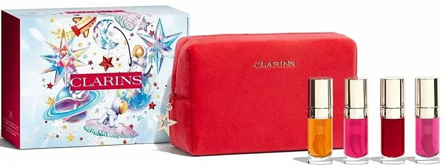 Set Clarins Radiant Lips Collection Set (lip/oil/4x7ml + bag/1pcs)