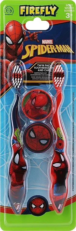 Set dečijih četkica za zube sa poklopcima, 2 kom Firefly Marvel Spiderman Četkica za zube (2kom)