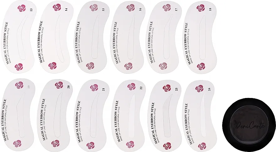 Set Deni Carte (brow/powder/1pc + stencil/12pcs)