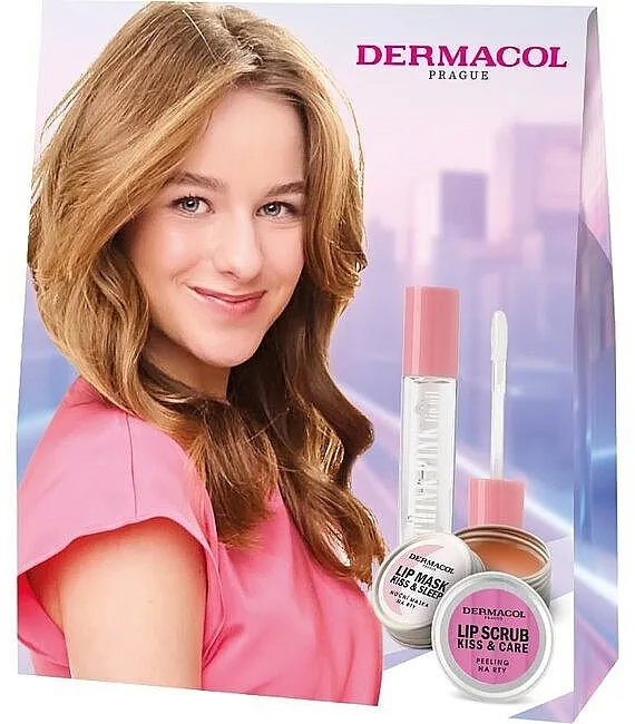 Set Dermacol Lip Combo Gift Set (lip/scrub/12g + lip/mask/12g + lip/oil/4ml)