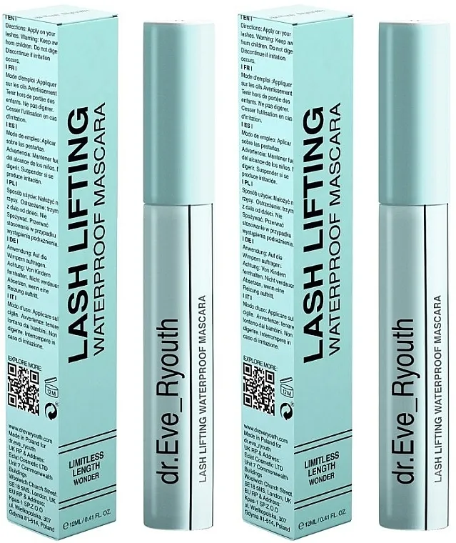 Set Dr. Eve_Ryouth Lash Lifting Waterproof Mascara (mascara/2x12ml)