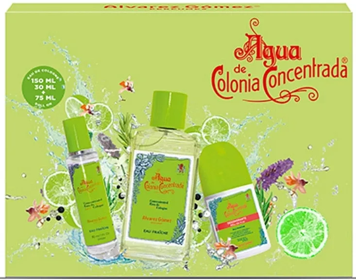 Set (edc/150ml + edc/30ml + deo/roll/75ml) Alvarez Gomez Agua de Colonia Concentrada Eau Fraiche