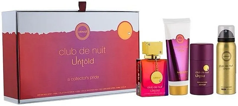 Set (edp 105 ml + deo stik 75 g + b/losion 100 ml + b/spray 50 ml) Armaf Club de Nuit Untold