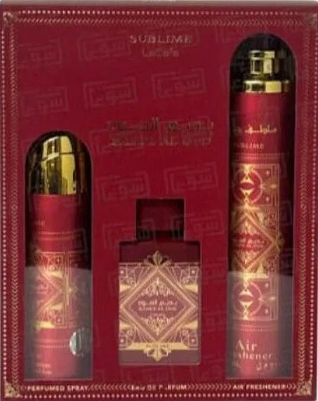 Set (edp/100ml + deo/200ml + air/fresh/300ml) Lattafa Badee Al Oud Sublime