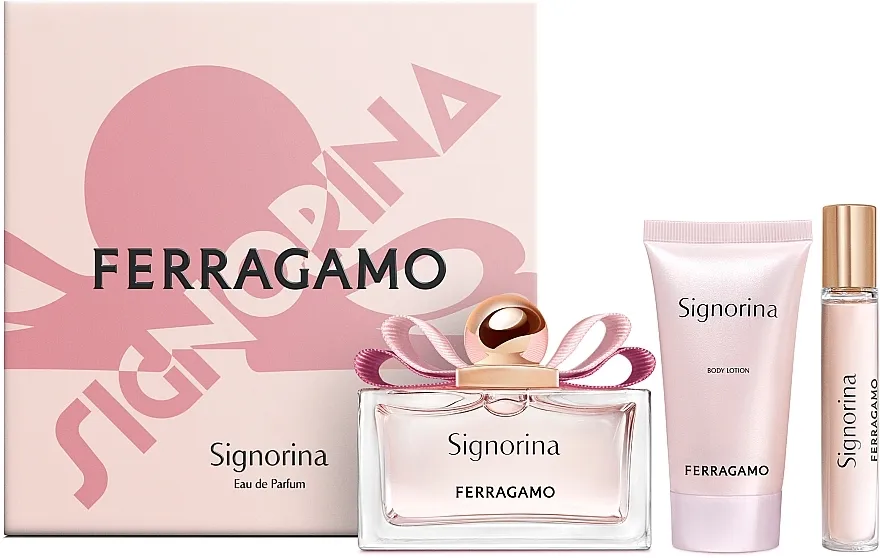 Set (edp/100ml + edp/15ml + b/losion/50ml) Ferragamo Signorina